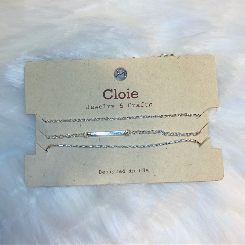 Set of 3 Cloie Silver Bracelets
